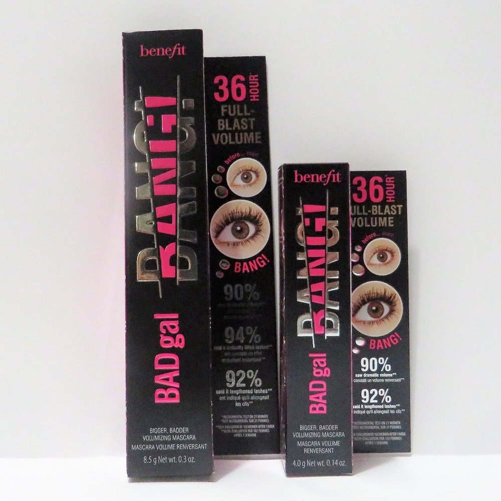 BENEFIT BAD GAL BANG! BIGGER, BVADDER VOLUMIZING MASCARA BLACK 0.3 & 0.14 OZ 2PC